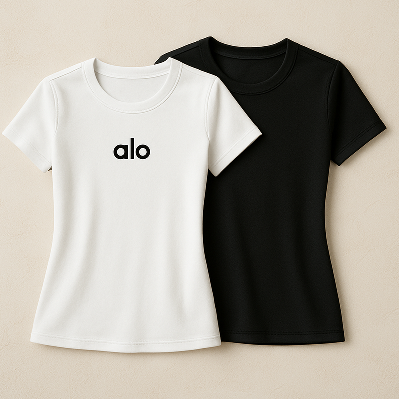 Leve 2! Camisetas Femininas Alo – Baby Look Academia Yoga Linha Premium