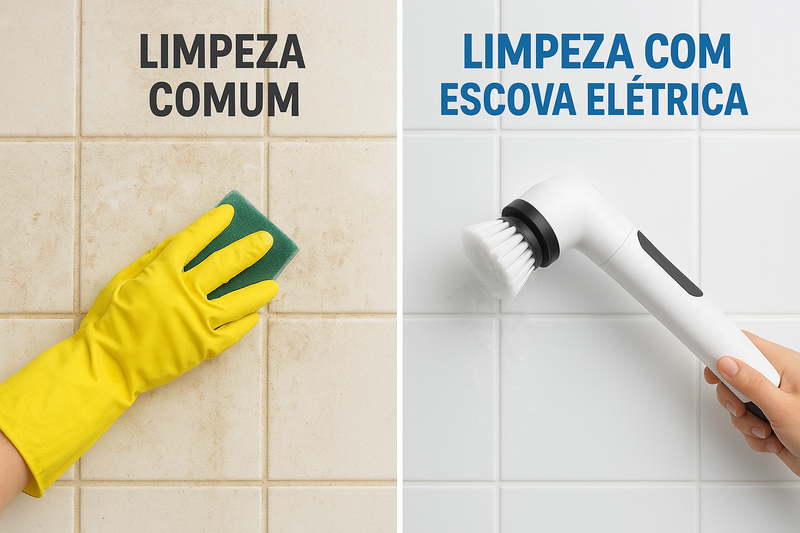 Escova Elétrica de Limpeza 9 em 1 – Sem Fio, Recarregável e Ajustável