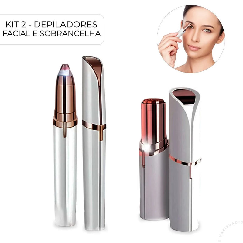 Kit Beleza - 2 Canetas Depiladoras Facial&Corporal