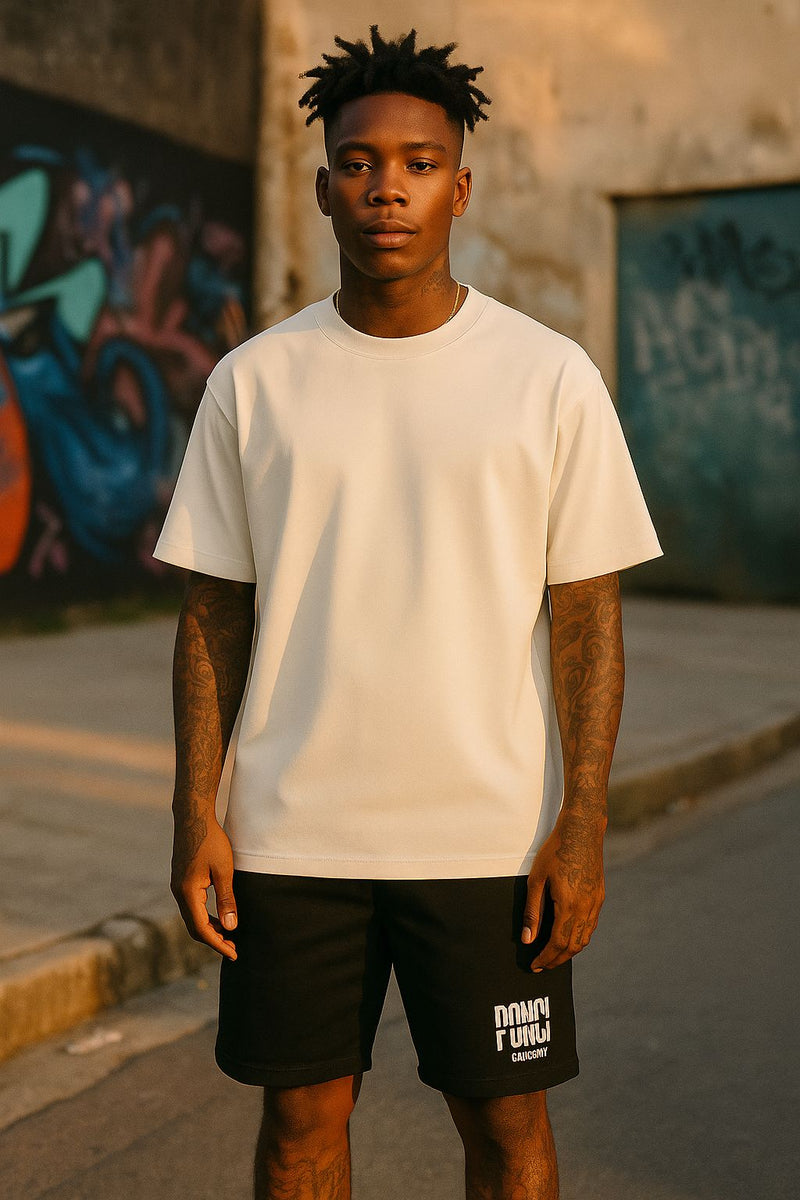 kit 3 Camiseta Streetwear Premium lisa ®Branco Preta Bege