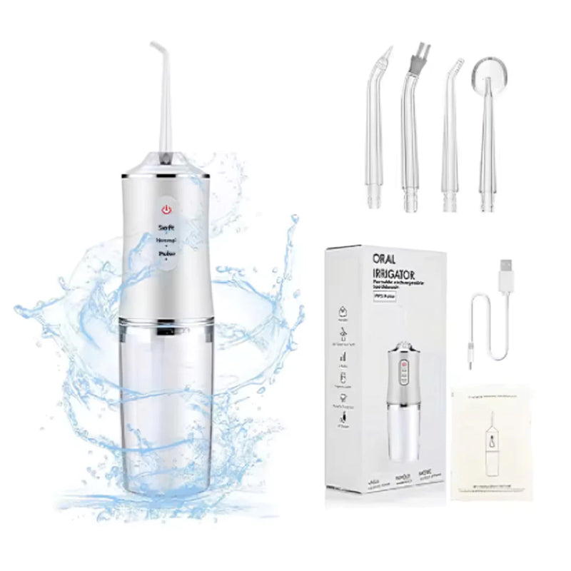 Irrigador Dental Oral Portátil Recarregável - [LIMPEZA BOCAL JATO FORTE]